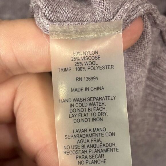 Vila Milano Purple Ruffle Trim Lightweight Sweater Small - Picture 3 of 4